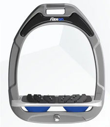 Flex-On Neigungsgelagerte Steigbügel aus Aluminium in Grau/Blau Green Composite – Bild 1 von 1