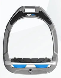 Flex-On Neigungsgelagerte Steigbügel aus Aluminium in Grau/Blau Green Composite – Bild 1 von 1