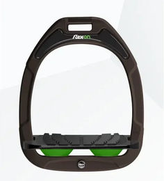 Flex-On Neigungssteigbügel Grip Green Composite in Braun Schwarz Grün – Bild 1 von 1