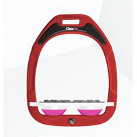 Produktbild von Flex-on Plat Grip Green Composite Steigbügelplatten Rot Weiß Rosa