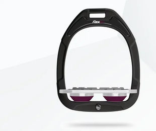 Flex-On Plat Grip Steigbügel aus Composite in Grün/Grau/Pflaume – Bild 1 von 1