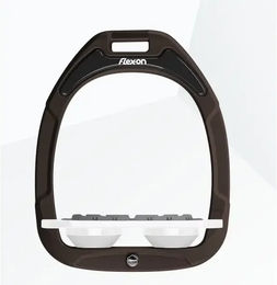 Flex-on Plat Grip Steigbügel Green Composite Braun Weiß – Bild 1 von 1