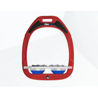 Produktbild von Flex-on Plat Ultra Grip Composite Reitgurt in Rot Grau Blau