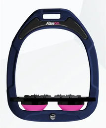 Flex-on Plat Ultra Grip Reitstiefel Marine Schwarz Rosa Green Composite – Bild 1 von 1
