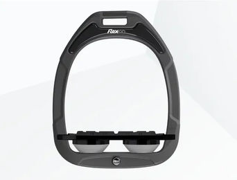 Flex-On Platt-Grip Steigbügel Green Composite Anthrazit Schwarz Grau – Bild 1 von 1