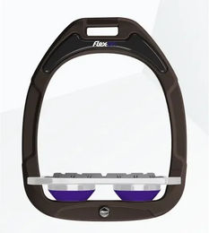 Flex-On Platte Grip Steigbügel aus Green Composite in Braun Grau Violett – Bild 1 von 1