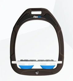 Flex-On Platte Grip Steigbügel Green Composite Braun Weiß Blau – Bild 1 von 1