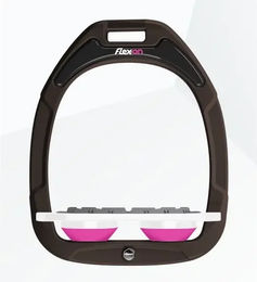 Flex-On Platte Grip Steigbügel Green Composite Braun Weiß Rosa – Bild 1 von 1