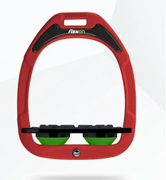 Flex-On Platte Grip Steigbügel Green Composite in Rot Schwarz Grün – Bild 1 von 1