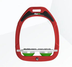 Flex-On Platte Grip Steigbügel Green Composite Rot Grau Grün – Bild 1 von 1