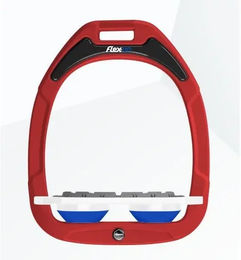 Flex-On Platte Grip Steigbügel Green Composite Rot Weiß Blau – Bild 1 von 1