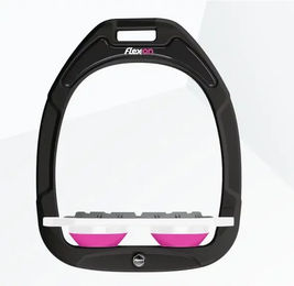 Flex-On Platte Grip Steigbügel Green Composite Schwarz Weiß Rosa – Bild 1 von 1