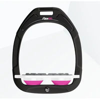 Produktbild von Flex-On Platte Grip Steigbügel Green Composite Schwarz Weiß Rosa