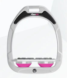 Flex-On Platte Grip Steigbügel Green Composite Weiß Grau Rosa – Bild 1 von 1