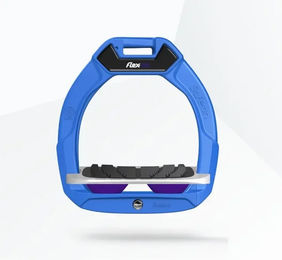 Flex-On Safe-On Kindersicherheitssteigbügel mit schrägem Grip Blau Grau Violett – Bild 1 von 1