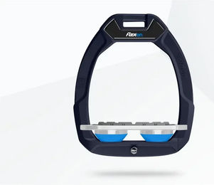 Flex-On Safe-On Reit-Sicherheitssteigbügel Flat Grip Blau Grau Blau – Bild 1 von 1