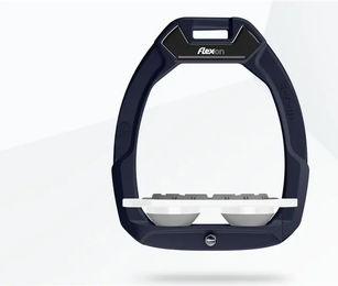 Flex-On Safe-On Reit-Sicherheitssteigbügel Flat Grip Blau/Weiß/Grau – Bild 1 von 1