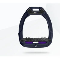 Produktbild von Flex-On Safe-On Reit-Sicherheitssteigbügel mit Ultra Grip Neigung aus Aluminium in Schwarz/Lila
