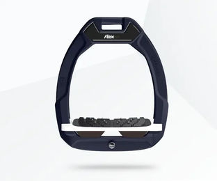 Flex-On Safe-On Reit-Sicherheitssteigbügel mit Ultra Grip Neigung in Grün Weiß Braun – Bild 1 von 1