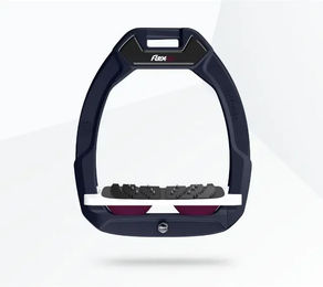 Flex-On Safe-On Reit-Sicherheitssteigbügel mit Ultra Grip Neigung in Grün Weiß Lila – Bild 1 von 1