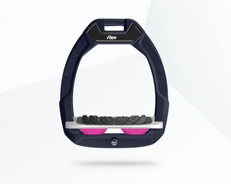 Flex-On Safe-On Reit-Sicherheitssteigbügel mit Ultra Grip Neigung in Rot Grau Rosa – Bild 1 von 1