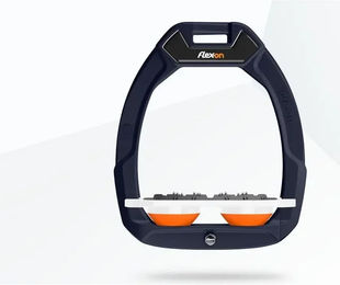 Flex-On Safe-On Reit-Sicherheitssteigbügel Plat Ultra Grip Aluminium Weiß Orange – Bild 1 von 1