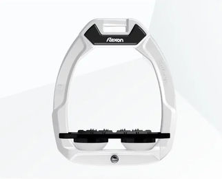Flex-On Safe-On Reit-Sicherheitssteigbügel Plat Ultra Grip Weiß/Schwarz/Weiß – Bild 1 von 1
