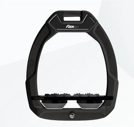 Flex-On Safe-On Reitsicherheitssteigbügel Flach Ultra Grip Schwarz Anthrazit – Bild 1 von 1