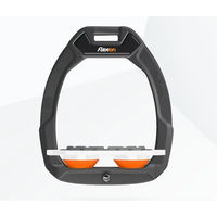 Produktbild von Flex-On Safe-On Reitsicherheitssteigbügel Flat Grip Anthrazit Weiß Orange