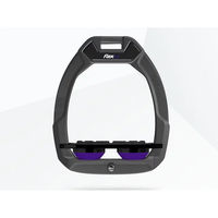 Produktbild von Flex-On Safe-On Reitsteigbügel mit Sicherheitsmechanismus und Grip in Anthrazit Schwarz Violett
