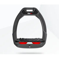 Produktbild von Flex-On Safe-On Reitsteigbügel mit Ultra Grip Neigung in Anthrazit Schwarz Rot