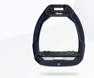 Flex-On Safe-On Reitsteigerne aus Aluminium in Schwarz-Weiß mit Grip und Neigung – Bild 1 von 1