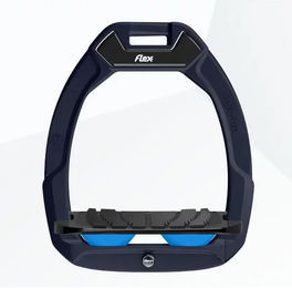 Flex-On Safe-On Schräg-Sicherheitseisen für Reitbedarf in Grün Schwarz Blau – Bild 1 von 1