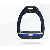 Produktbild von Flex-On Safe-On Sicherheits-Reitsteigbügel mit Neigung und Grip in Rot Grau Blau