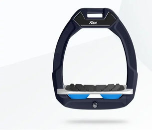 Flex-On Safe-On Sicherheits-Reitsteigbügel mit Neigung und Grip in Rot Grau Blau – Bild 1 von 1