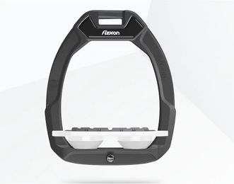 Flex-On Safe-On Sicherheits-Reitsteigbügel Plat Grip Anthrazit Weiß – Bild 1 von 1