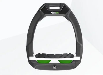 Flex-On Safe-On Sicherheits-Riemen für Steigbügel in Anthrazit Weiß Grün – Bild 1 von 1