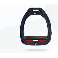 Produktbild von Flex-On Safe-On Sicherheits-Sättelsteigbügel mit Grip in Rot/Schwarz für Pferde