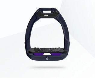 Flex-On Safe-On Sicherheits-Sättelsteigbügel mit Ultra Grip Neigung in Rot Schwarz Violett – Bild 1 von 1