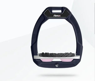 Flex-On Safe-On Sicherheits-Sättelsteigbügel Ultra Grip Marine Weiß Hellrosa – Bild 1 von 1