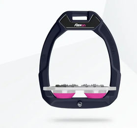 Flex-On Safe-On Sicherheits-Schnallen für den Reitsport Ultra Grip Blau Grau Rosa – Bild 1 von 1