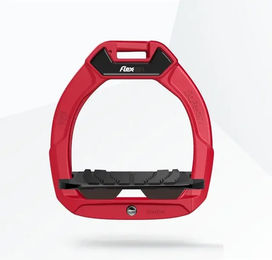 Flex-On Safe-On Sicherheits-Steigbügel für Kinder in Rot Schwarz Braun mit Grip – Bild 1 von 1
