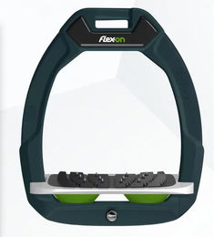 Flex-On Safe-On Sicherheits-Steigbügel für Pferde mit Grip in Grün/Weiß/Grün – Bild 1 von 1
