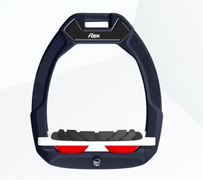 Flex-On Safe-On Sicherheits-Steigbügel für Pferde mit Grip in Grün Weiß Rot – Bild 1 von 1