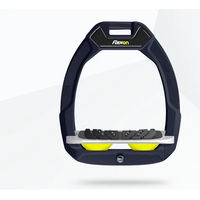 Produktbild von Flex-On Safe-On Sicherheits-Steigbügel für Pferde mit Ultra Grip in Blau Grau Gelb