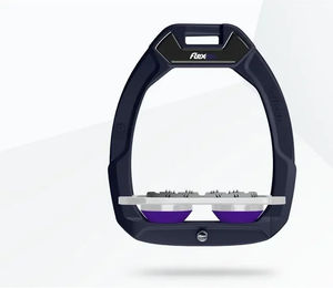 Flex-On Safe-On Sicherheits-Steigbügel für Pferde mit Ultra Grip in Blau Grau Violett – Bild 1 von 1