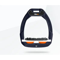 Produktbild von Flex-On Safe-On Sicherheits-Steigbügel für Reiter mit Ultra Grip in Bordeaux Weiß Orange