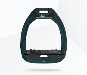 Flex-On Safe-On Sicherheits-Steigbügel mit Ultra Grip Neigung für Pferde in Grün/Schwarz/Braun – Bild 1 von 1