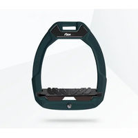Produktbild von Flex-On Safe-On Sicherheits-Steigbügel mit Ultra Grip Neigung für Pferde in Grün/Schwarz/Braun