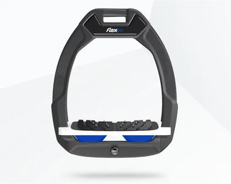 Flex-On Safe-On Sicherheitsbeschläge für Reitstiefel mit Ultra Grip in Anthrazit Weiß Blau – Bild 1 von 1